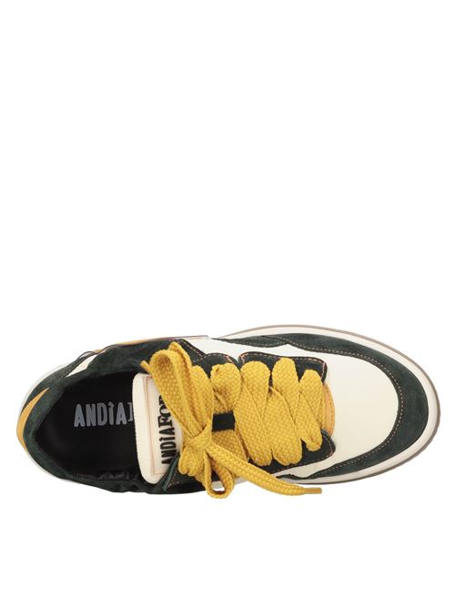 Sneakers in pelle ANDIAFORA | MEET CAM.VERDE-SENAPE-BIANCO